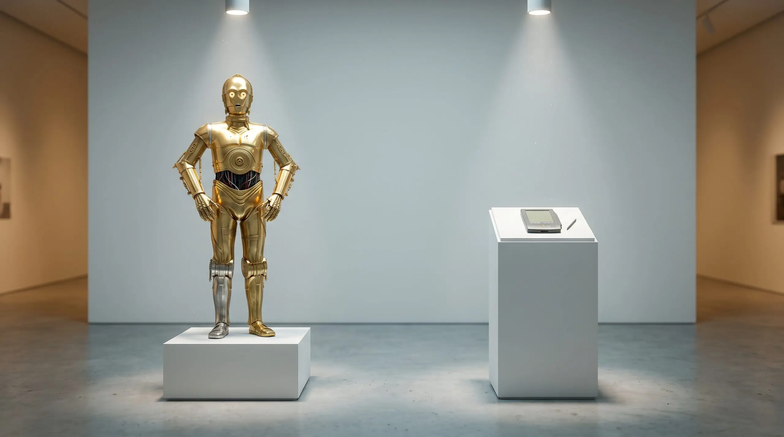 C-3PO and Apple Newton