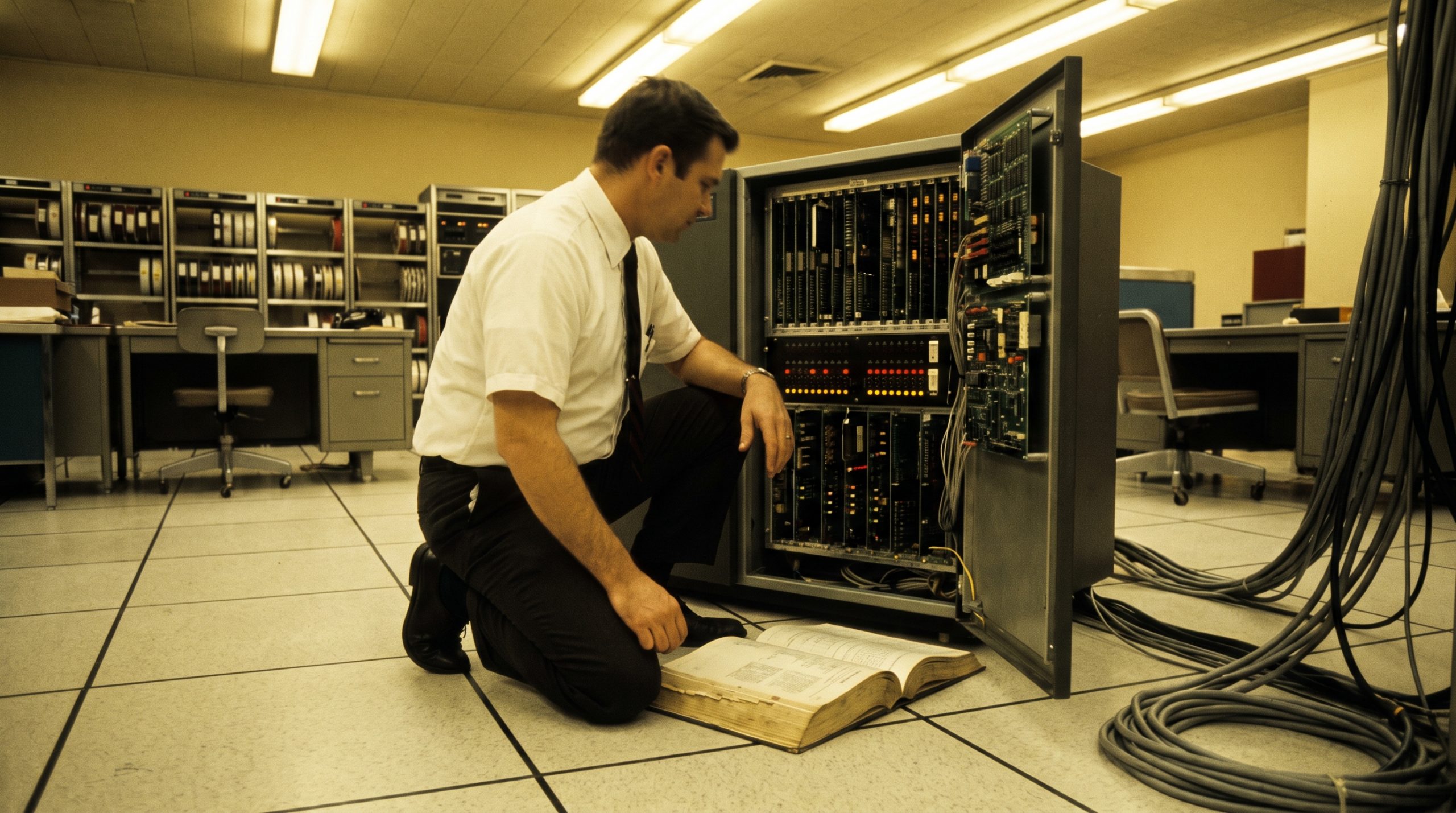 An IBM field engineer in the mainframe days of the 1970s